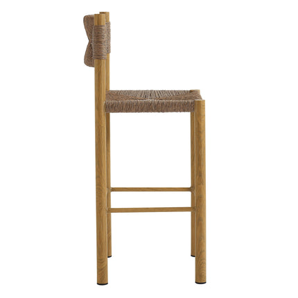 Modway EEI-6984 Parkland Outdoor Patio Rattan and Aluminum Bar Stools Set of 2 Modway