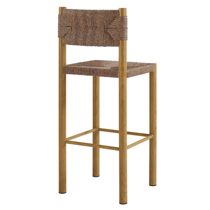 Modway EEI-6984 Parkland Outdoor Patio Rattan and Aluminum Bar Stools Set of 2 Modway