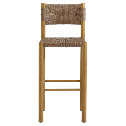 Modway EEI-6984 Parkland Outdoor Patio Rattan and Aluminum Bar Stools Set of 2 Modway