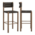 Walnut / Rattan and Aluminum