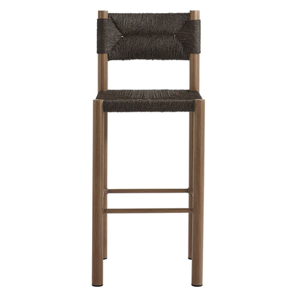 Modway EEI-6984 Parkland Outdoor Patio Rattan and Aluminum Bar Stools Set of 2 Modway