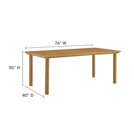 Modway EEI-7073 Abacus 7-Piece Rectangular Outdoor Patio Aluminum Dining Table Set with Rattan Armchairs Modway
