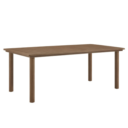 Modway EEI-7064 Parkland 7-Piece Rectangular Outdoor Patio Rattan and Aluminum Dining Table and Chairs Set Modway
