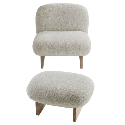 Modway EEI-6988 Loyal Boucle Fabric Accent Chair and Ottoman Set Modway