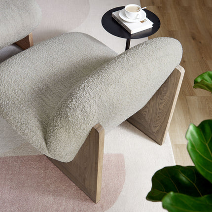 Modway EEI-6988 Loyal Boucle Fabric Accent Chair and Ottoman Set Modway