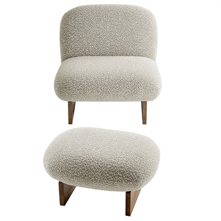 Modway EEI-6988 Loyal Boucle Fabric Accent Chair and Ottoman Set Modway