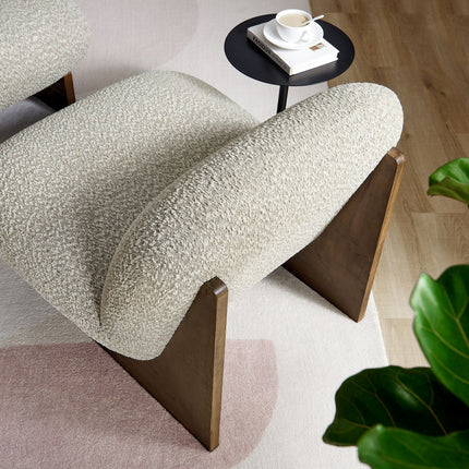 Modway EEI-6988 Loyal Boucle Fabric Accent Chair and Ottoman Set Modway