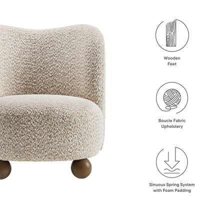 Modway EEI-6989 Monroe Boucle Fabric Accent Chair Modway