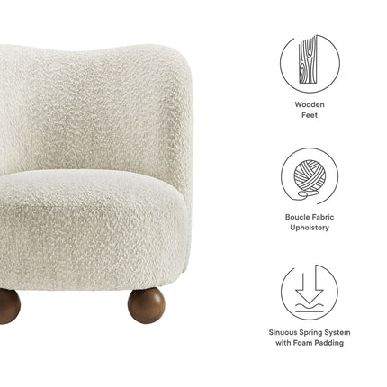 Modway EEI-6989 Monroe Boucle Fabric Accent Chair Modway