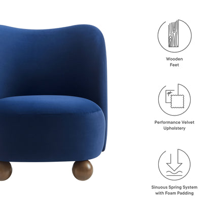 Modway EEI-6990 Monroe Performance Velvet Accent Chair Modway