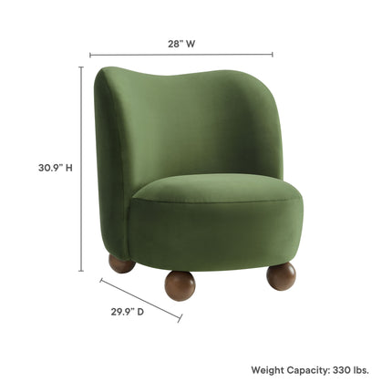 Modway EEI-6990 Monroe Performance Velvet Accent Chair Modway