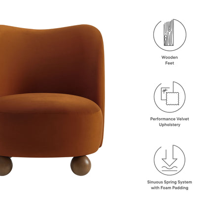 Modway EEI-6990 Monroe Performance Velvet Accent Chair Modway