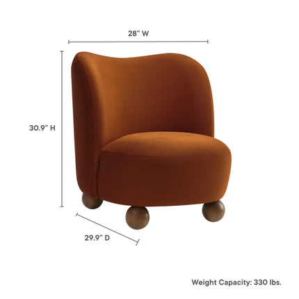 Modway EEI-6990 Monroe Performance Velvet Accent Chair Modway