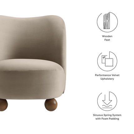 Modway EEI-6990 Monroe Performance Velvet Accent Chair Modway