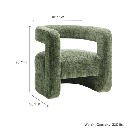 Modway EEI-6991 Jaylin Upholstered Chenille Accent Chair Modway