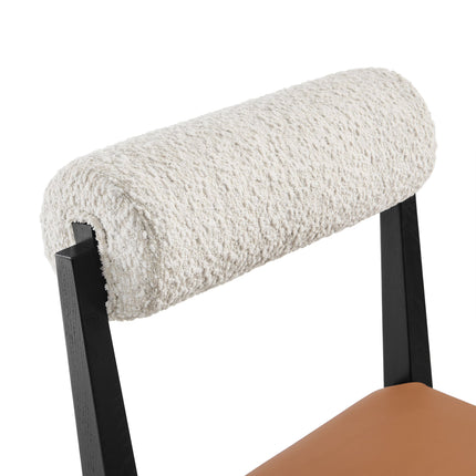 Modway EEI-6992 Kai Boucle and Vegan Leather Dining Chair Modway