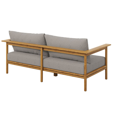 Modway EEI-7008 Wren Outdoor Patio Teak Wood Sofa Modway