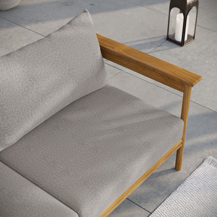 Modway EEI-7008 Wren Outdoor Patio Teak Wood Sofa Modway