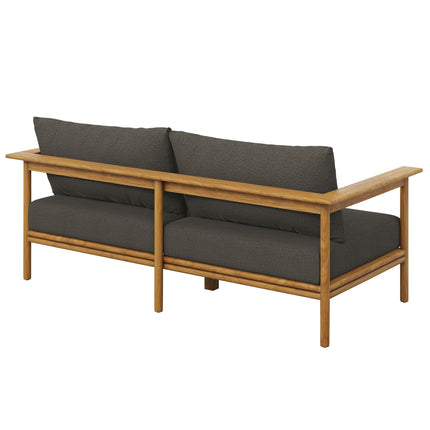 Modway EEI-7008 Wren Outdoor Patio Teak Wood Sofa Modway