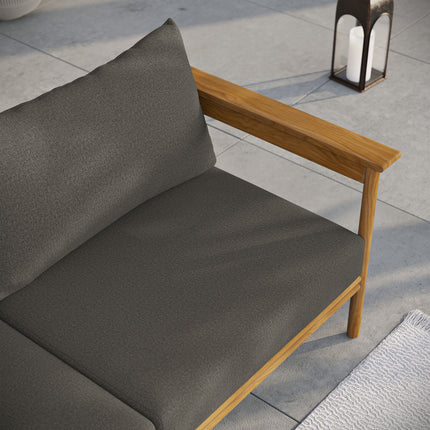 Modway EEI-7008 Wren Outdoor Patio Teak Wood Sofa Modway