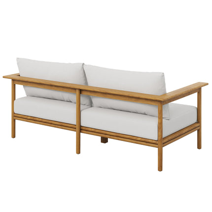 Modway EEI-7008 Wren Outdoor Patio Teak Wood Sofa Modway