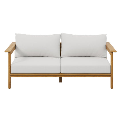 Modway EEI-7008 Wren Outdoor Patio Teak Wood Sofa Modway