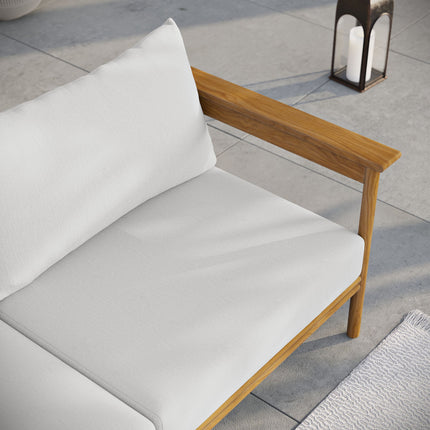 Modway EEI-7008 Wren Outdoor Patio Teak Wood Sofa Modway