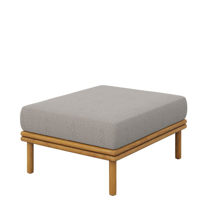 Modway EEI-7066 Wren 2-Piece Outdoor Patio Teak Wood Sofa and Ottoman Set Modway