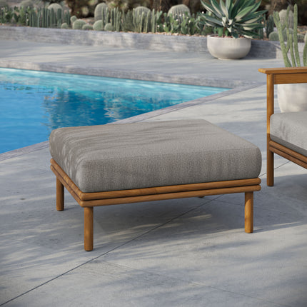 Modway EEI-7009 Wren Outdoor Patio Teak Wood Ottoman