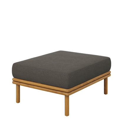 Modway EEI-7066 Wren 2-Piece Outdoor Patio Teak Wood Sofa and Ottoman Set Modway