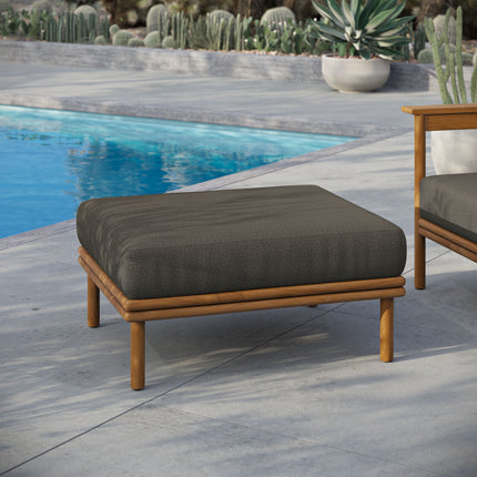 Modway EEI-7009 Wren Outdoor Patio Teak Wood Ottoman
