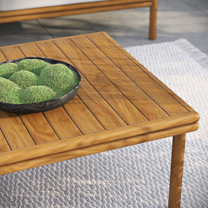 Modway EEI-7010 Wren Outdoor Patio Teak Wood Coffee Table Modway