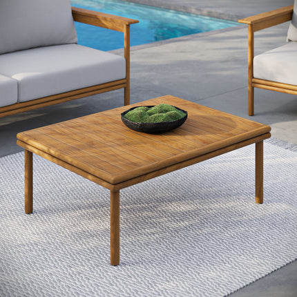 Modway EEI-7010 Wren Outdoor Patio Teak Wood Coffee Table Modway