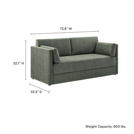 Modway EEI-7012 Linden Upholstered Heathered Chenille Sofa Modway