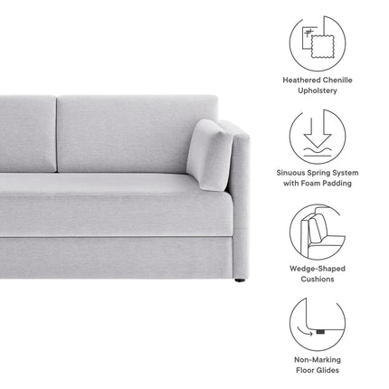Modway EEI-7012 Linden Upholstered Heathered Chenille Sofa Modway