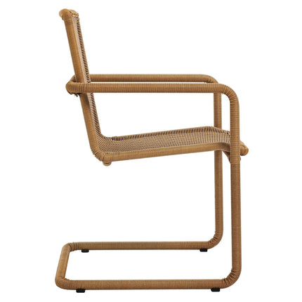 Modway EEI-7014 Abacus Outdoor Patio Wicker Dining Chairs Set of 2 Modway