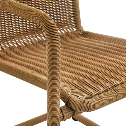 Modway EEI-7014 Abacus Outdoor Patio Wicker Dining Chairs Set of 2 Modway