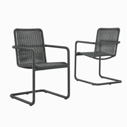Modway EEI-7014 Abacus Outdoor Patio Wicker Dining Chairs Set of 2 Modway