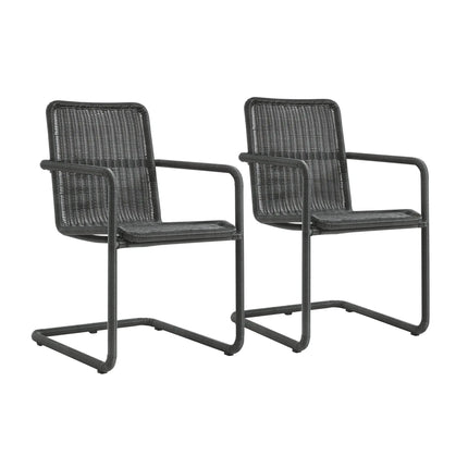 Modway EEI-7014 Abacus Outdoor Patio Wicker Dining Chairs Set of 2 Modway
