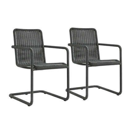 Modway EEI-7073 Abacus 7-Piece Rectangular Outdoor Patio Aluminum Dining Table Set with Rattan Armchairs Modway