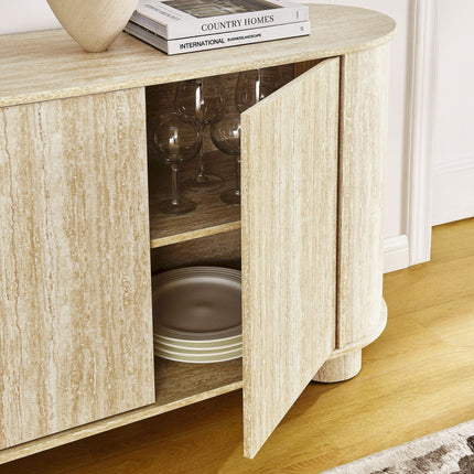 Modway EEI-7015 Overture 63" Oval Faux Travertine Sideboard Modway