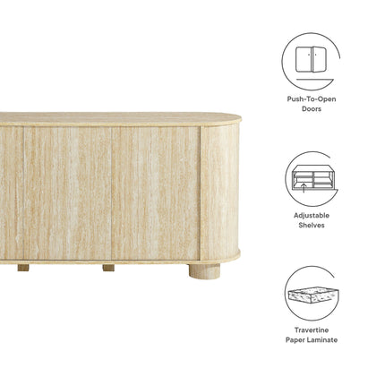 Modway EEI-7015 Overture 63" Oval Faux Travertine Sideboard Modway