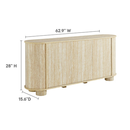 Modway EEI-7015 Overture 63" Oval Faux Travertine Sideboard Modway