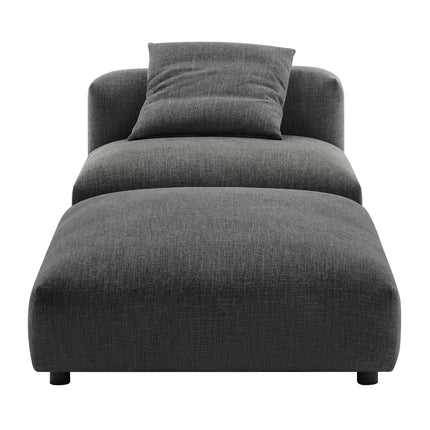Modway EEI-7023 Solace Modular Upholstered Fabric Armless Chair and Ottoman Set - Plaza Home Decor