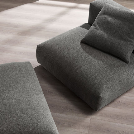 Modway EEI-7023 Solace Modular Upholstered Fabric Armless Chair and Ottoman Set - Plaza Home Decor