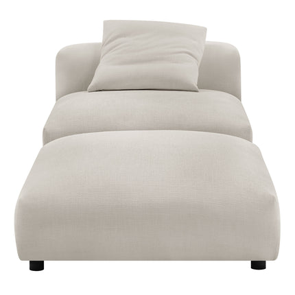 Modway EEI-7023 Solace Modular Upholstered Fabric Armless Chair and Ottoman Set - Plaza Home Decor