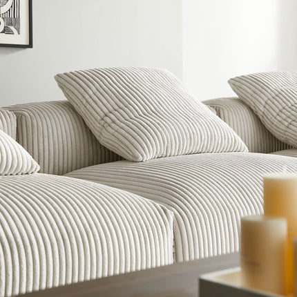 Modway EEI-7026 Solace 4-Piece Modular Corduroy Upholstered Sectional Sofa - Plaza Home Decor