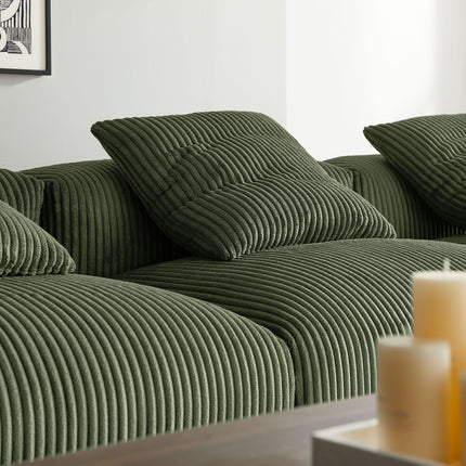 Modway EEI-7026 Solace 4-Piece Modular Corduroy Upholstered Sectional Sofa - Plaza Home Decor