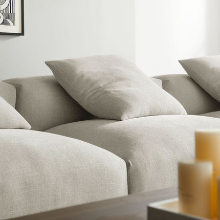 Modway EEI-7027 Solace 4-Piece Modular Upholstered Fabric Sectional Sofa - Plaza Home Decor