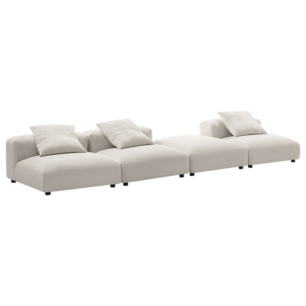 Modway EEI-7027 Solace 4-Piece Modular Upholstered Fabric Sectional Sofa - Plaza Home Decor